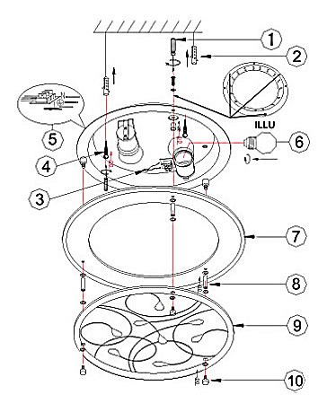Накладной светильник Globo Brenda 40409-2
