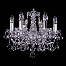 Подвесная люстра Bohemia Ivele Crystal 1413 1413/6/141/Ni/Balls