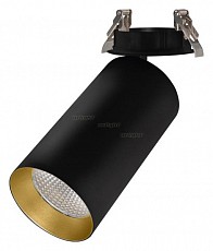 Спот Arlight SP-POLO-BUILT-R95-25W White5000 (BK-GD, 40 deg) 027350