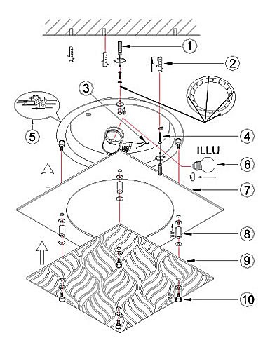 Накладной светильник Globo Marie I 48161