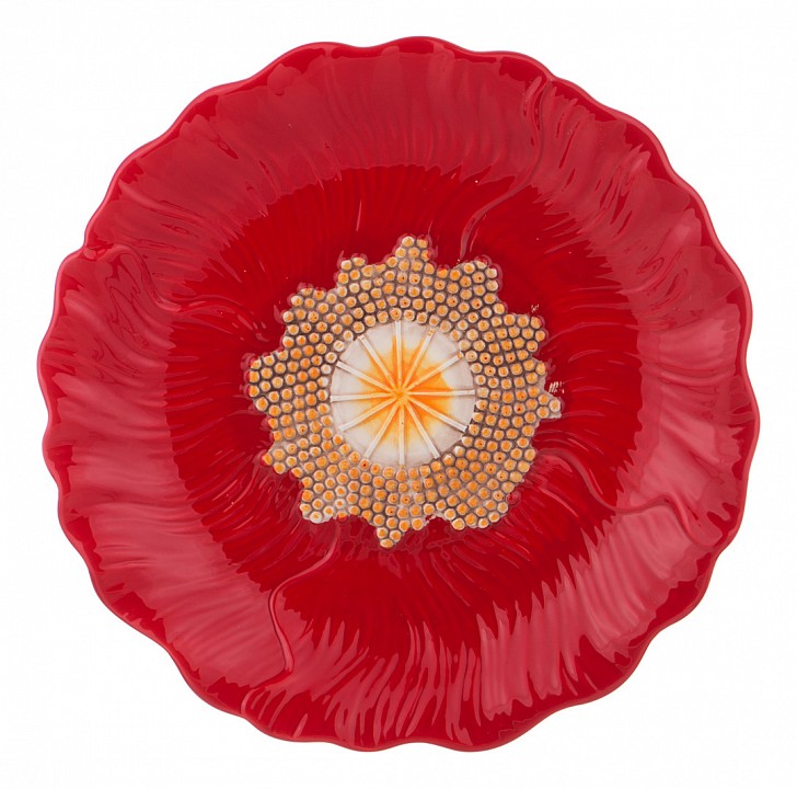 Блюдо декоративное (26х3.5 см) Маковый Цвет 358-1455