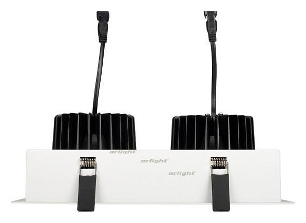 Встраиваемый светильник Arlight CL-KARDAN-S283x152-2x25W Day4000 (WH-BK, 30 deg) 027924