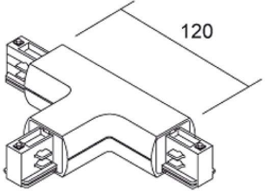 Соединитель T-образный для треков Deko-Light T-connector round left 444631