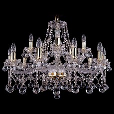 Подвесная люстра Bohemia Ivele Crystal 1413 1413/10+5/300/G/Balls