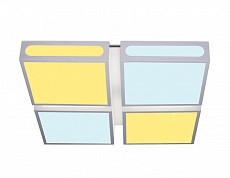 Накладной светильник Ambrella Orbital Crystal Sand FS1888 WH/SD 144W 4200K D520*520