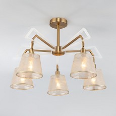 Люстра на штанге Eurosvet Alicante 60082/5 золотая бронза