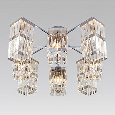 Потолочная люстра Eurosvet Barra 10100/8 хром/прозрачный хрусталь Strotskis