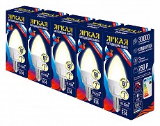 Набор ламп светодиодных Uniel PLP01WH E14 7Вт 3000K UL-00008089