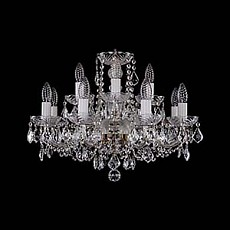 Подвесная люстра Bohemia Ivele Crystal 1402 1402/8_4/195/Pa/Leafs