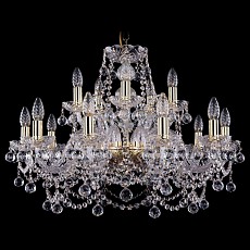 Подвесная люстра Bohemia Ivele Crystal 1411 1411/10+5/240/G/Balls