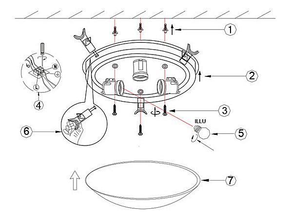 Накладной светильник Globo Bike 40400-3