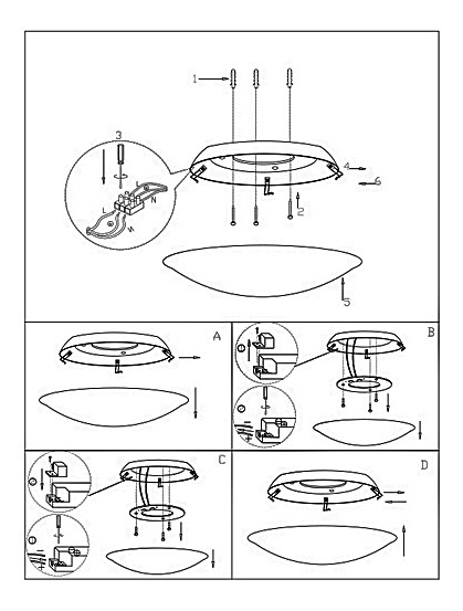 Накладной светильник Globo Inka 40432