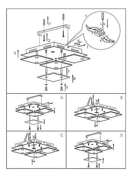 Потолочная люстра Globo Louise 48175-18D