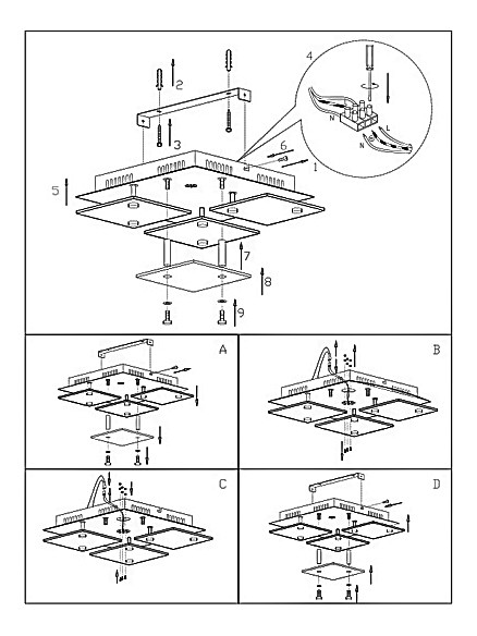Потолочная люстра Globo Louise 48175-30D