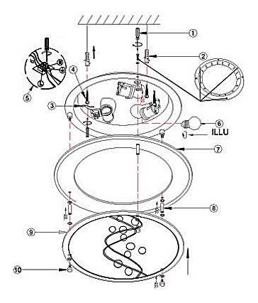 Накладной светильник Globo Ballerina I 48090-3