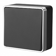 Выключатель проходной одноклавишный Werkel  WL15-01-03 (черный)