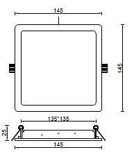 Встраиваемый светильник Deko-Light Square II 565272