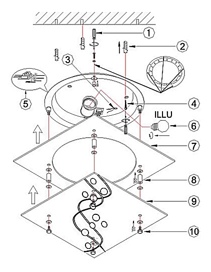 Накладной светильник Globo Ballerina I 48092