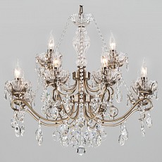 Потолочная люстра Eurosvet Teodore 10103/12 античная бронза/прозрачный хрусталь Strotskis