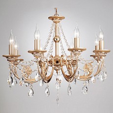 Потолочная люстра Eurosvet 10079 10079/8 золото/прозрачный хрусталь Strotskis