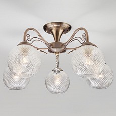 Люстра на штанге Eurosvet Kristin 30139/5 античная бронза