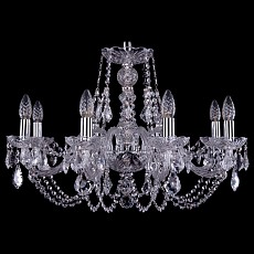 Подвесная люстра Bohemia Ivele Crystal 1406 1406/8/240/Ni/Leafs