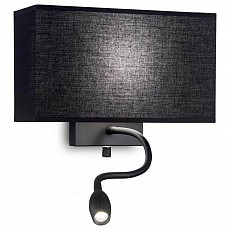 Бра с подсветкой Ideal Lux Hotel HOTEL AP2 ALL BLACK