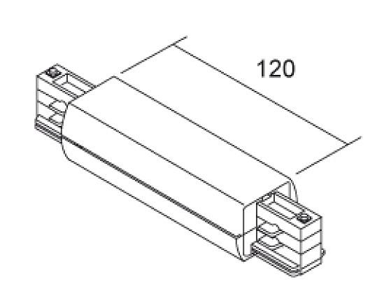 Соединитель линейный для треков Deko-Light straight connector round with power supply option 444661
