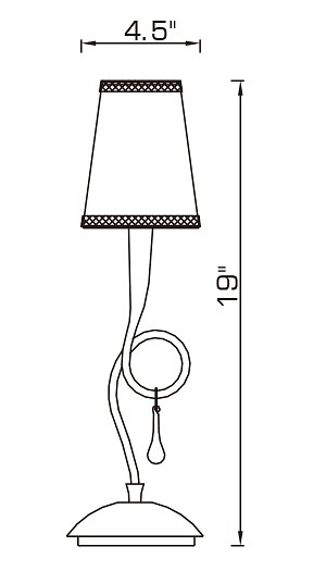 Настольная лампа декоративная Mantra Paola 0525