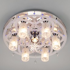 Накладной светильник Eurosvet Persey 70202/7 хром/синий+красный+фиолетовый