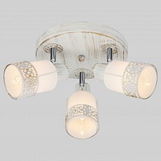 Потолочная люстра Eurosvet Silvia 20026/3 белый с золотом/хром