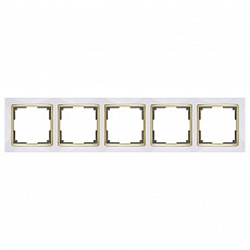 Рамка на 5 постов Werkel Snabb WL03-Frame-05-white-GD