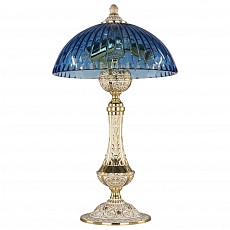 Настольная лампа декоративная Bohemia Ivele Crystal 7100 71100L/25 GW Aquamarine/H-1K
