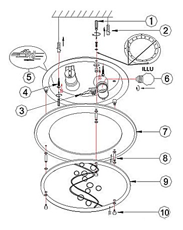 Накладной светильник Globo Ballerina I 48090-2