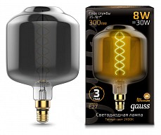 Лампа светодиодная Gauss LED Vintage Filament Flexible E27 8Вт 2400K 164802008
