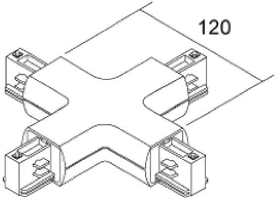 Соединитель X-образный для треков Deko-Light X-connector Round 444690