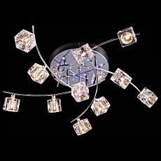 Потолочная люстра Eurosvet Quadro 4976/11 хром/синий+красный+фиолетовый