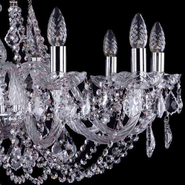 Подвесная люстра Bohemia Ivele Crystal 1406 1406/10/300/Ni/Leafs
