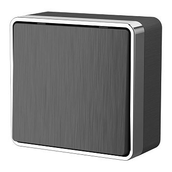 Выключатель проходной одноклавишный Werkel  WL15-01-01 (графит рифленый)