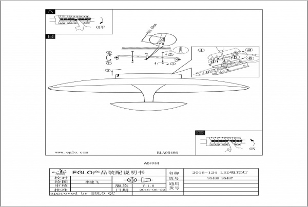 Накладной светильник Eglo ПРОМО Toronja 95487