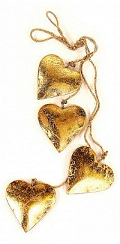 Елочная гирлянда (65x11 см) Golden Hearts en_ny0027