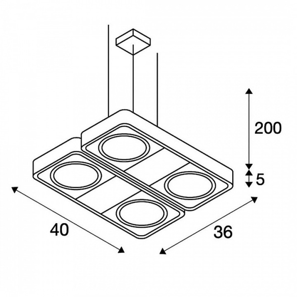 Подвесной светильник SLV Aixlight R2 Square 159234