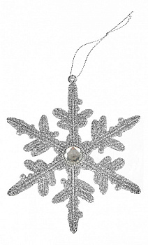 Елочная игрушка (14 см) Снежинка 858-155