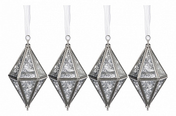 Набор из 4 елочных игрушек Кристалл 875-228