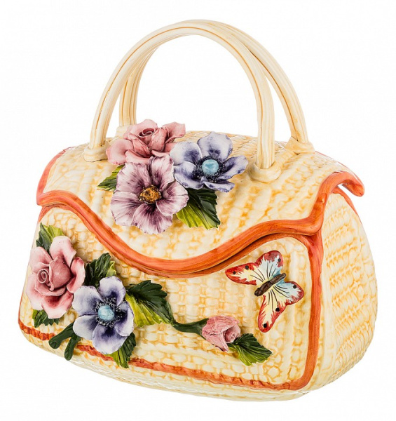 Фигура настольная (30х22х30 см) Корзина с цветами 335-348
