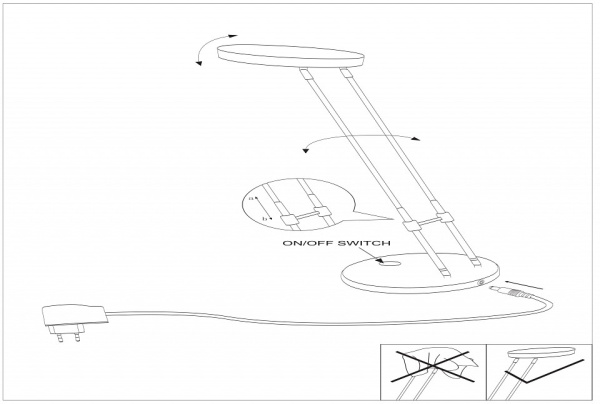 Настольная лампа офисная Eglo ПРОМО Gexo 93077