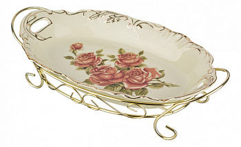 Чаша декоративная (29х17х8 см) Корейская роза 126-529