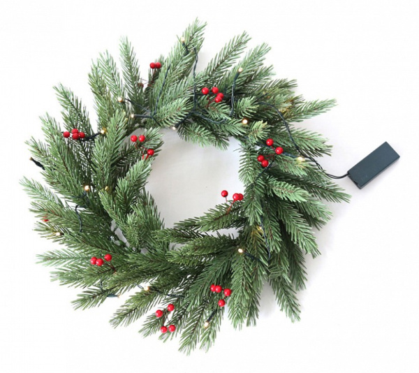 Венок хвойный С ягодами [45 cм] 307-150