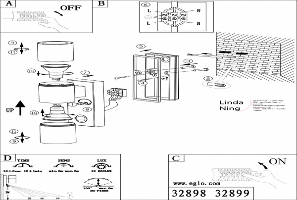 Светильник на штанге Eglo ПРОМО Riga 5 32899