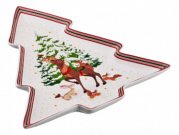 Блюдо декоративное (26х24х2.5 см) Xmas 85-1528